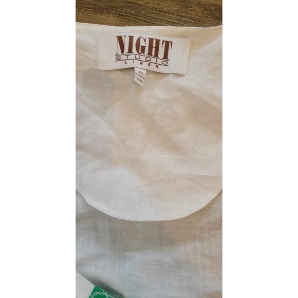 NIGHT STUDIO NWT - Vintage Linen Skirt Set, Green & White Size 22 - BEAUTIFUL! - Picture 3 of 3